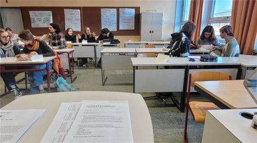 Im Rahmen des „Junges Dok“ gab es im Vorfeld wieder einen Filmkritik-Workshop für Zwölftklässler am Gymnasium Bad Aibling. Foto re