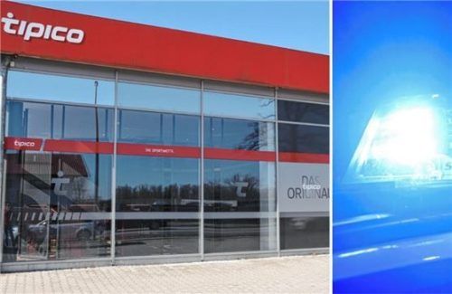 In Pfraundorf wurde am Donnerstagabend eine Wettannahmestelle von einem bislang unbekannten Täter mit einer Waffe überfallen.Foto Montage: Ruprecht/dpa