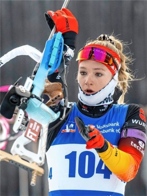 Lotta de Buhr gewann bei der Junioren-WM in Östersund bei ihren Staffelrennen Gold und Bronze.Foto Wukits