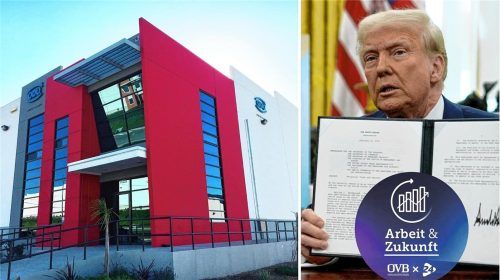 Mühldorfs größter Arbeitgeber, ODU, ist auch in den USA aktiv. So blickt das Unternehmen auf die Handels- und Zollpolitik von US-Präsident Donald Trump (rechtes Bild). Foto ODU; Ben Curtis/dpa