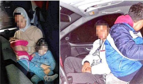 Nicht angeschnallt und oft zu viele Menschen auf engem Raum: Für Schleuser spielt die Sicherheit der Migranten offenkundig keine Rolle. Foto Bundespolizeiinspektion Rosenheim