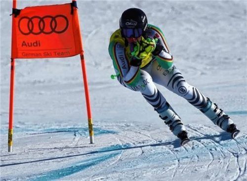 Simon Widmesser erreichte im Super-G den sechsten Rang. Foto re