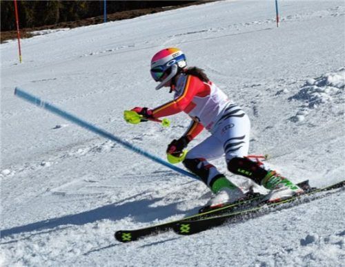 Sophia Schnitzke vom TSV Brannenburg wurde Inngau-Vizemeisterin im Slalom.Foto Claudia Reichl