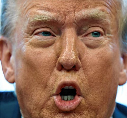 US-Präsident Donald Trump im Oval Office des Weißen Hauses. Foto dpa