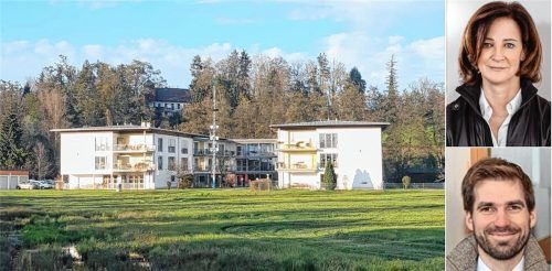 Wie steht es um das Pflegeheim St. Anna in Thansau? Insolvenzverwalterin Birgitt Breiter (rechts oben) und Bürgermeister Simon Hausstetter informieren über den aktuellen Stand der Verhandlungen. Foto Re/privat