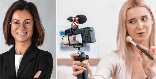 Wollen die jungen Menschen nur noch Influencer werden? Wir haben bei Astrid Schneider (links) von der Berufsberatung der Agentur für Arbeit nachgefragt, was an diesem Vorurteil dran ist. Foto privat / IMAGO / Pond5 Images / re