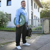 Der Gewichtheber im Wahlkampf