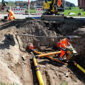 Arbeiten an Gasleitung in Feldkirchen