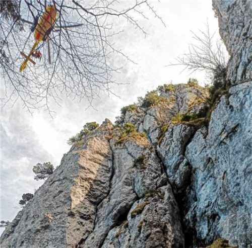 An der Wasserwand am Heuberg musste die Bergwacht einen 36-jährigen Mann retten. Foto Bergwacht Brannenburg