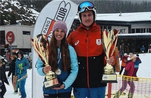 Antonia Käser und Maximilian Schmidt wurden Rosenheimer Stadtmeister in Hochfügen.Foto re