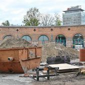 Riesenbaustelle am Lokschuppen