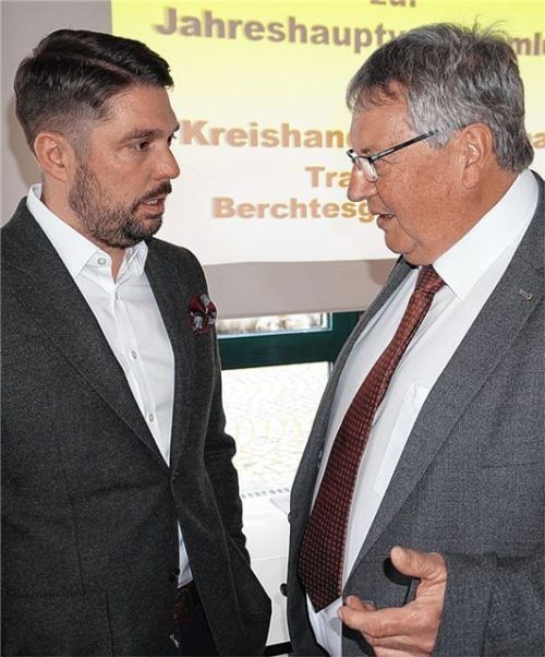 Bürokratieabbau als eines der prägenden Themen: Nicht nur da sind sich Bundestagsabgeordneter Siegfried Walch (links) und Kreishandwerksmeister Gerhard Kotter einig.Foto wittenzellner