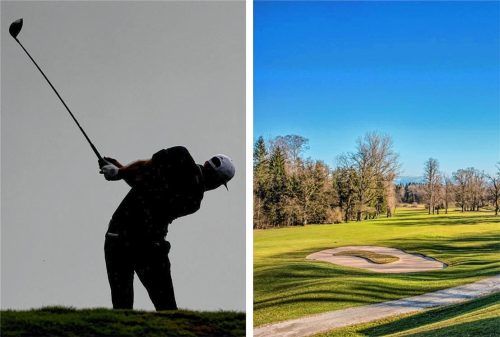 Das ging böse ins Auge: Bei einem Unfall auf dem Golfplatz in Maxlrain (rechts) hat ein Mann einen Golfball ins Auge bekommen. Fotos dpa/Stache
