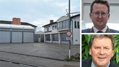 Die Bau- und Sanierungsarbeiten bei der Feuerwehr Bad Aibling bringen hohe Kosten mit sich: Unter anderem diskutierten in der jüngsten Stadtratssitzung Bürgermeister Stephan Schlier (CSU, oben) und ÜWG-Stadtrat Rudi Gebhart über das Thema. Fotos Hadersbeck/re