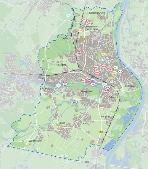Eine Übersicht über die Baustellen und Bauarbeiten, die momentan in der Stadt Rosenheim laufen. Klinger