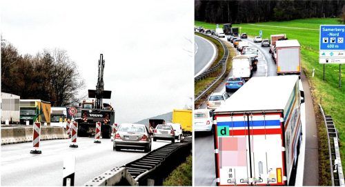 In den nächsten Wochen wird es auf der A8 ab Rohrdorf zu Staus kommen, weil eine Brücke bei rollendem Verkehr saniert werden muss. Fotos Reisner