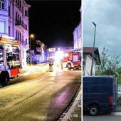 Küche von Rosenheimer (86) in Flammen