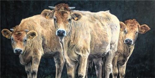 Ursula Stüwe-Schmitz: „Shy Look“, Acryl (2025).