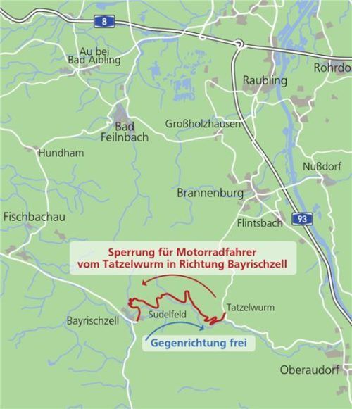 Zwischen 11 und 21 Uhr können Motorradfahrer zwischen April und November nur noch in eine Richtung über das Sudelfeld.Klinger OVB