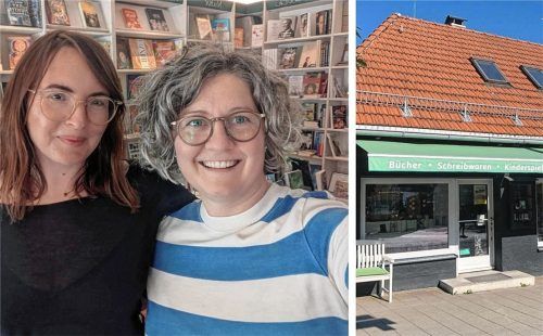 Annika Beinvogl (links) und Stefanie Hallermann haben mit dem ehemaligen „Bücher Johann“ in der Bahnhofstraße Großes vor. Foto re/Bettinger