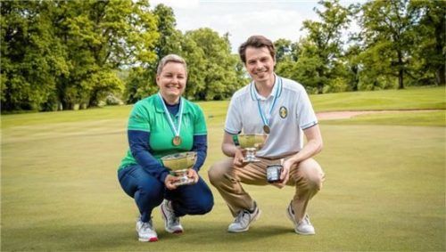 Bayerische Meister: Rachel de Heuvel und Robert Wibbels holten sich beim GC Schloss Maxlrain die Titel.Foto re