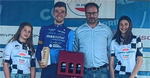 Daniel Schrag siegte in der Sprintwertung beim Rennen in Nerviano.Foto MaxSolar Cycling Team