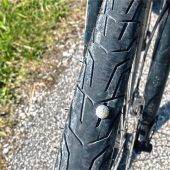 Reißnägel auf Rohrdorfer Radwegen