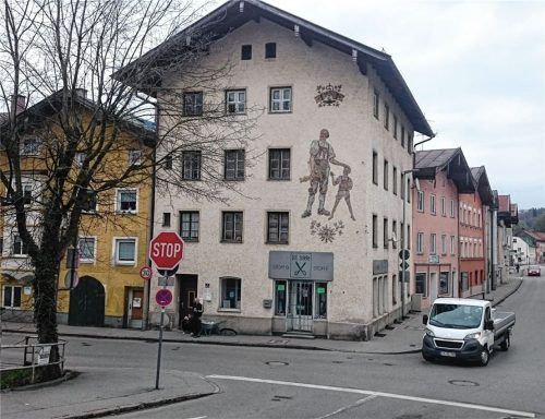 Ecke Schützenstraße/Scheibenstraße: der historische Kern der „Unteren Stadt“ in Traunstein (Archivbild). Foto xe