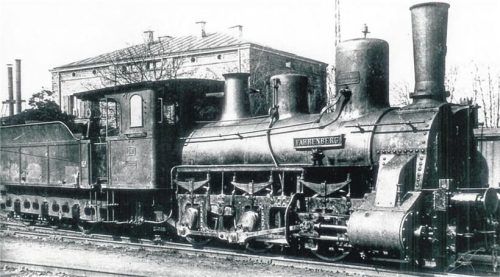 Eine Bayerische Dampflok Typ C III, Baujahr 1874. Foto archiv