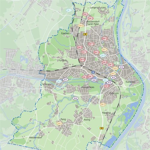 Eine Übersicht über die Baustellen und Bauarbeiten, die momentan in der Stadt Rosenheim laufen. Klinger