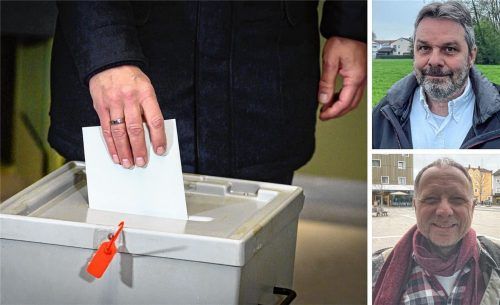 Entscheiden Kolbermoors Bürger demnächst an der Wahlurne darüber, ob das Projekt „Quartierszentrum Kolbermoor Nord-Ost Am Alpenblick“ umgesetzt wird? Michael Rath (oben) und seine Bürgerinitiative N.O.T. Kolbermoor wollen einen derartigen Bürgerentscheid per Bürgerbegehren erreichen. Nach Angaben von Christian Poitsch, Leiter des Kolbermoorer Stadtmarketings, hat die Initiative das Bürgerbegehren offiziell bei der Stadt gemeldet. Foto Imago/Christian Spicker, Mathias Weinzierl, re