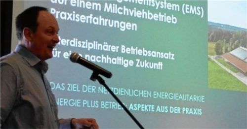 Franz Demmel sieht in der Elektrifizierung der Höfe neue Chancen für die Landwirte.Foto Schubert