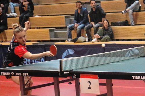 Kolbermoors Hana Arapovic konnte sich für ihre Bemühungen nicht belohnen und musste zwei Fünfsatzniederlagen hinnehmen. Foto Gerhard Erlich