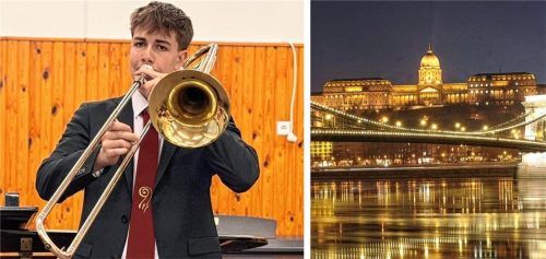 Mit seiner Posaune erlebt der 17-jährige Berblinger Maxi Wierl ein unvergessliches Austauschjahr in Budapest.Foto re/dpa