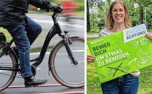 Mobilitätsmanagerin Veronika Winkler freut sich auf die Aktion „Stadtradeln“. Foto  dpa / Thomae