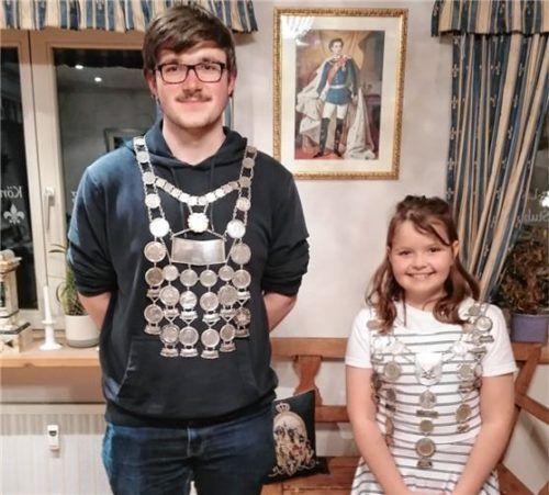 Schützenkönig Maximilian Hausberger und Jungschützenkönigin Lea Weigand.Foto Re