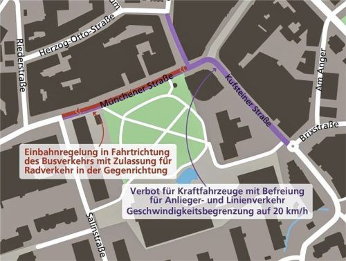 Wie geht es weiter? Die Freien Wähler/UP haben den Vorschlag einer Einbahnstraßenregelung ins Spiel gebracht – bei einer Teilsperrung der Kufsteiner Straße. Klinger
