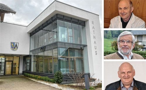 Zum Haushalt der Gemeinde Feldkirchen-Westerham haben sich unter anderem (rechts, von oben) Sebastian Höss (FWG), Georg Meixner (OLV) und Franz Bergmüller (Pro Bürger) geäußert. Foto Collage: Weinzierl/re