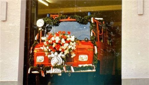 1982 gab es mit der Einweihung des neuen FF-Gerätehauses und der Fahrzeugweihe des LF 8 gleich doppelten Grund zur Freude.