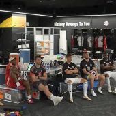 Public Viewing in der Bayern-Kabine