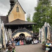 Wallfahrer des Oberlandler Gauverbands trotzen dem Regen