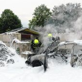 Rauchwolke durch Feuerwehr-Übung