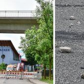Brücke über der Leitzachstraße bröckelt