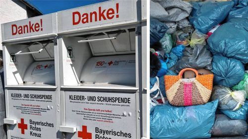 Das BRK stellt im Landkreis Rosenheim über 200 Altkleider-Container. Allerdings könnte das Geschäft vor dem Aus stehen. (Symbolbild) Foto imago/dpa