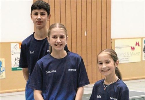 Das Geschwistertrio Leonhard, Johanna und Rosalie Lex verlässt den ASV Eggstätt zum TSV Chieming.Foto Gerhard Erlich