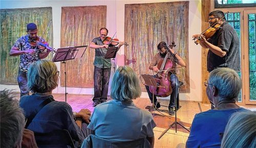 Das Sirius Quartet aus New York: (von links) Josh Henderson und Gregor Hübner (Geige), Jeremy Harman (Cello) und Sunjay Jayaram (Viola). Foto kirchner