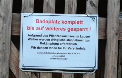 Das Warten hat ein Ende. Die Sperrung des Badeplatzes wurde aufgehoben.