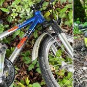 Ermittler mit Fragen zu Kinderradl und Fahrradhelm