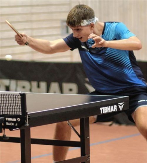 Der Kolbermoorer Matej Haspel gewann im Einzel der Altersklasse U19 die Bronzemedaille.Foto Gerhard Erlich
