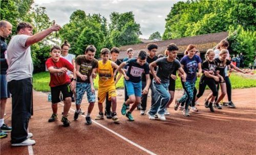 Die Schüler waren am Start hoch motiviert.Foto  Url